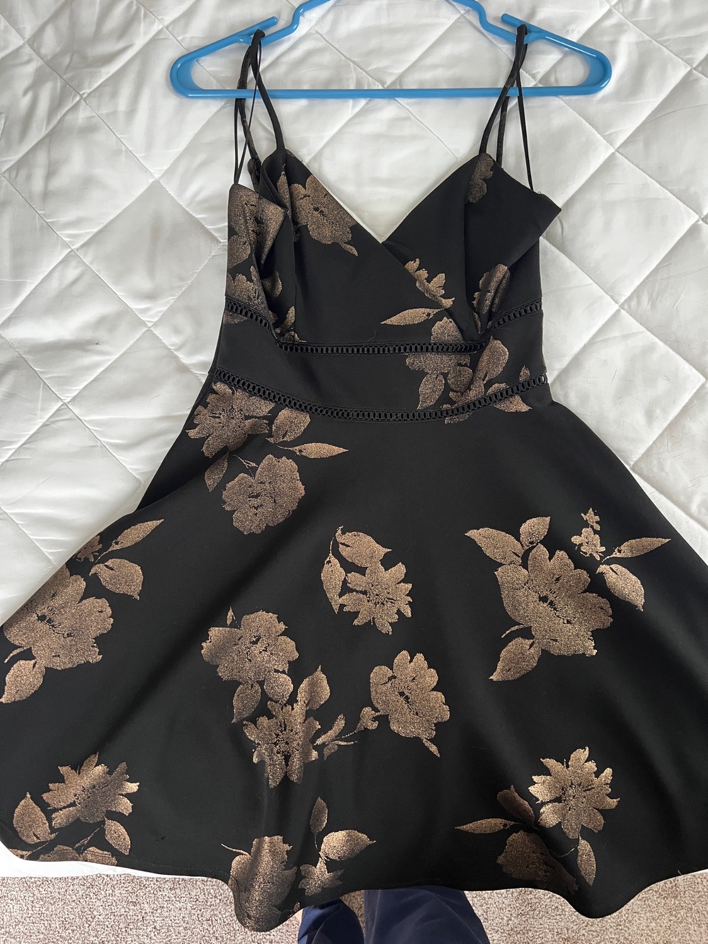 Black Floral Evening Dress - Bought at Francesca’s